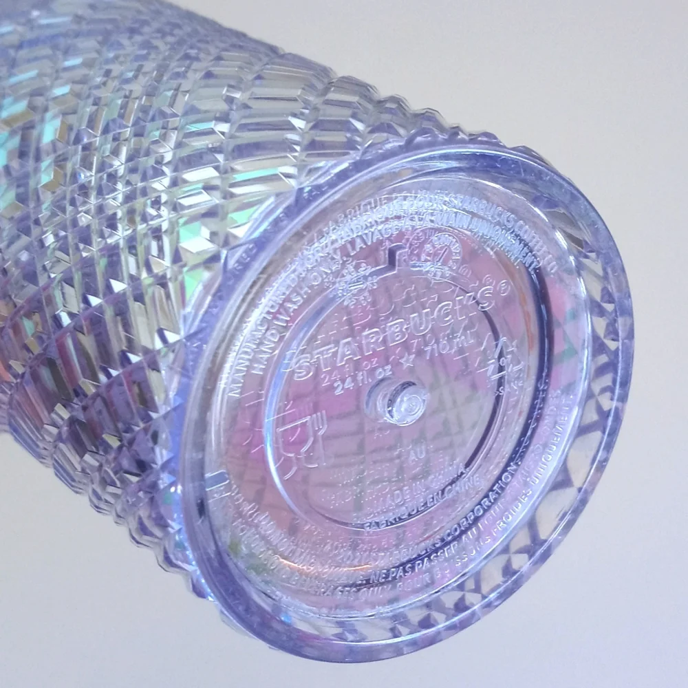 2022 Spring Starbucks Iridescent Unicorn Grid Venti 24oz Tumbler w Lid & Straw